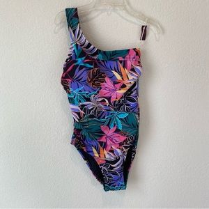 Freely Tropical Safari One Shoulder Mio One Piece Swimsuit